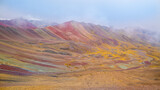 Fototapeta Tęcza - Rainbow Mountains in Kusco, Peru