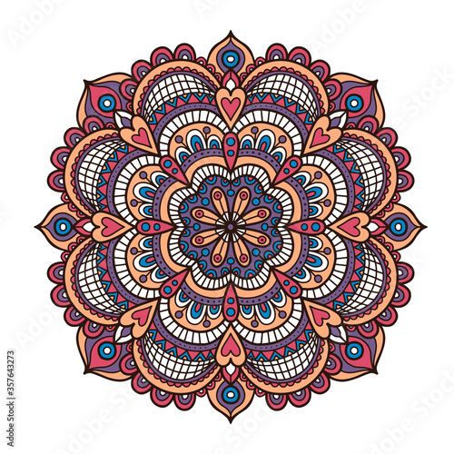 Tela Vector hand drawn doodle mandala