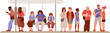 © Kastoluza - a group of ordinary people of different nations, sex and age are sitting and standing at a public transport stop