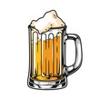 Cup of fresh lager beer concept
