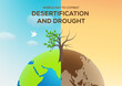 world day to combat desertification and drought vector