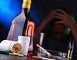 Addictive substances and the figure of a addicted man