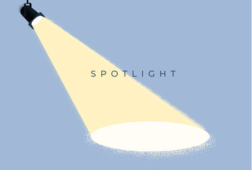 Wall Mural - flat spotlights with bright white light shining stage vector. studio. illuminated effect form projec