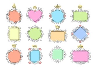 Canvas Print - princess mirror frames set