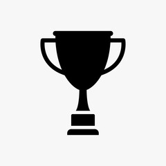 Trophy cup icon designed in a solid style