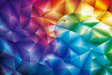 Aufkleber - Abstract geometric pattern colorful gem modern background.