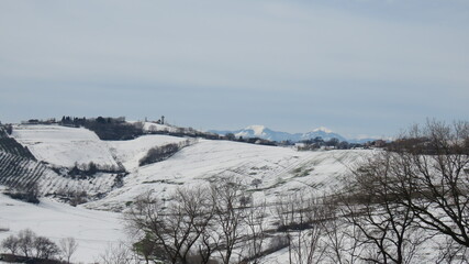 Wall Mural - Paesaggio innevato