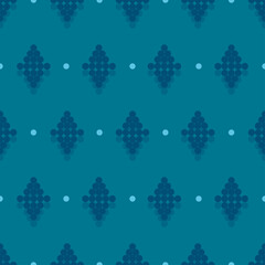 Wall Mural - Blue geometric seamless pattern with diamond shape