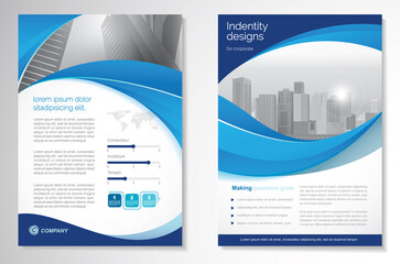 Wall Mural - brochure business template for cover corporate identity in design size a4