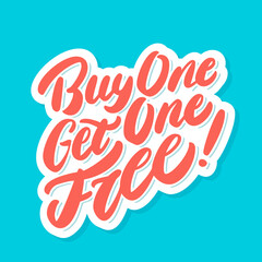 Canvas Print - Buy one get one free. Vector icon.