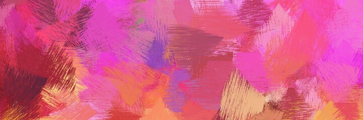 Poster - art brush strokes background with mulberry , neon fuchsia and burly wood. graphic can be used for banner, web, poster or creative fasion design element