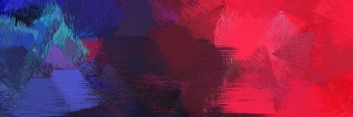 Poster - abstract brush strokes background with crimson, very dark violet and steel blue. graphic can be used for background graphics, art prints or creative fasion design element