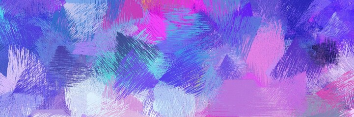 Wall Mural - abstract brush strokes background with medium slate blue, light blue and orchid. graphic can be used