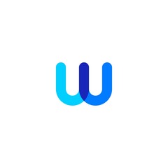 Wall Mural - w letter double u logo vector icon illustration