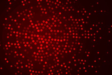 Canvas Print - Vector abstract card background circle of red dots on dark blank space