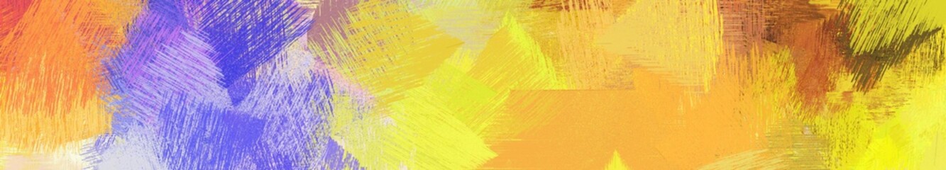 Wall Mural - wide landscape graphic with modern brush strokes background with pastel orange, light pastel purple 
