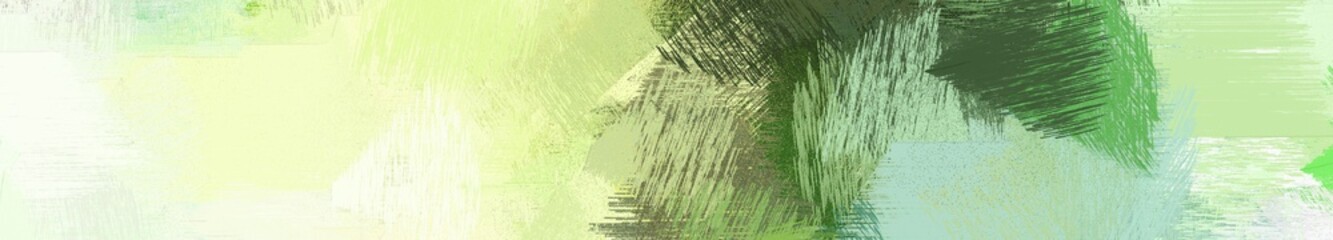 Wall Mural - wide landscape graphic with abstract brush strokes background decoration with tea green, dark olive 