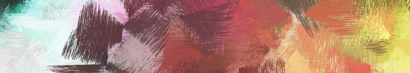 Wall Mural - wide landscape graphic with abstract brush strokes background decoration with indian red, pastel bro