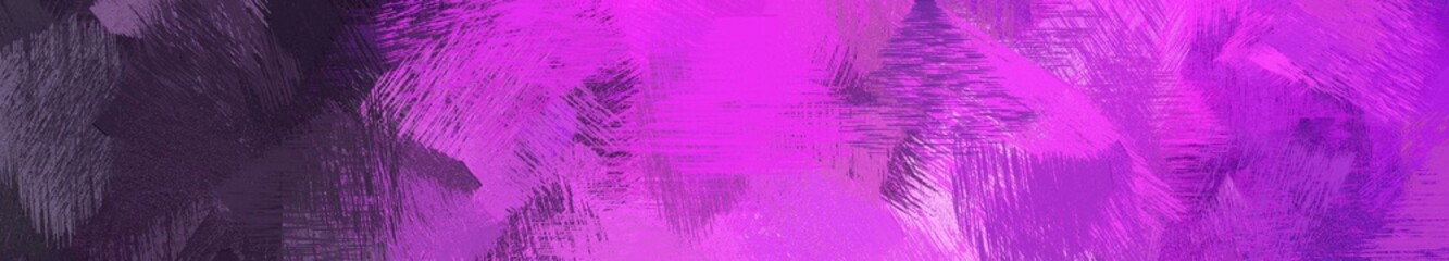 Wall Mural - wide landscape graphic with colorful brush strokes background with medium orchid, very dark violet a