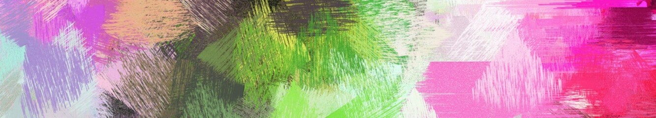 Wall Mural - wide landscape graphic with abstract brush strokes background with pastel gray, dark olive green and
