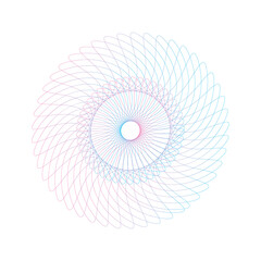Wall Mural - Spirograph abstract element on a white background. Vector illustration