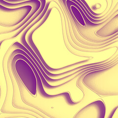 Fototapete - Digital conceptual high-altitude topographic map 3d render abstract illustration