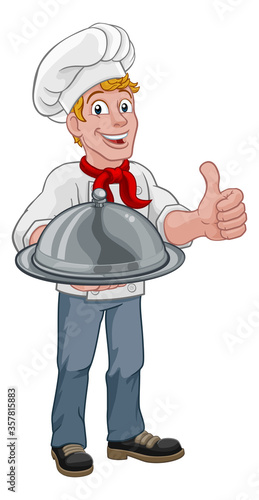 A chef cook man cartoon cha...