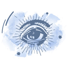 Nazar - Protection Amulet - Eye Of Providence - All Seeing Eye. - Vector Illustration