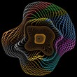abstract mózg fraktal geometria spirala