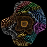 Fototapeta  - abstract mózg fraktal geometria spirala