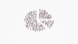 © Destrosvet - 3d rendering of crowd of people in shape of symbol of chart pie on white background isolated