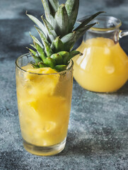 Wall Mural - Glass of pineapple juice