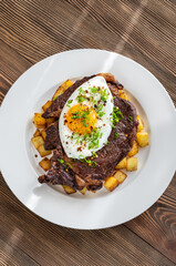 Poster - Beefsteak with fried egg