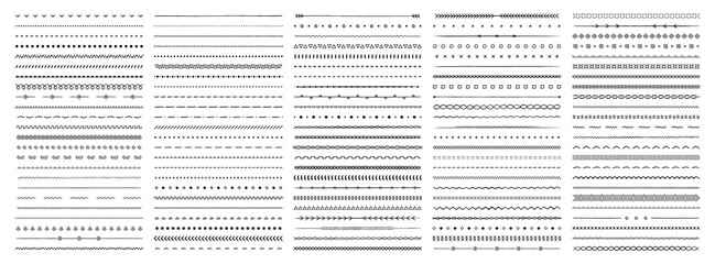 Wall Mural - set of 120 hand drawn design elements. vintage line elements. decorative drawing badges. decoration,