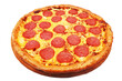 Pepperoni pizza ads with delicious ingredients fast food