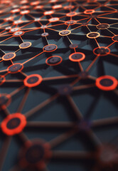 Wall Mural - artificial neural network axon synapse connection
