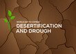 world day to combat desertification and drought with growing tree background