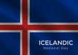 icelandic national day on 17 june iceland flag vector