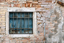 Old Window In Brick Wall