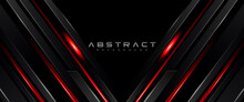 Geometric Shape Futuristic Technology Red Black Motion Line Abstract Background.