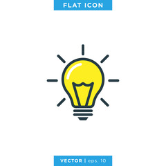 Poster - Light Bulb Icon Logo Design Template. Lamp Symbol