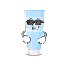 Poster - cartoon character of eye cream wearing classy black glasses