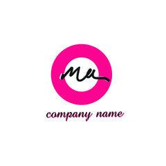 ma initial handwriting logo vector