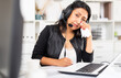 © JackF - Frustrated woman customer support phone operator at workplace