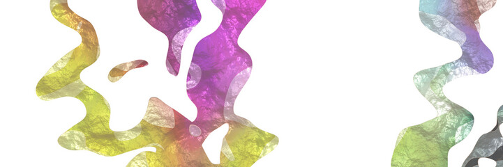 Aufkleber - abstract modern shaped figure background element with surface texture and tan, dark khaki and thistle colors on white background