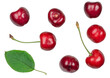 © Alexander - Cherry fruit isolated on white background. Top view.