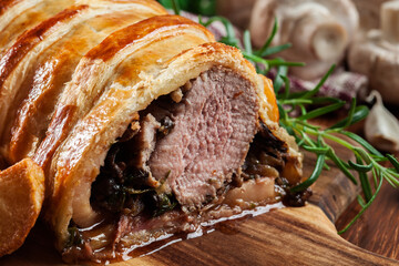 Sticker - Pork tenderloin in wellington style in puff pastry