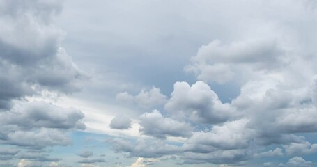 Wall Mural - white clouds sky time lapse. slow moving clouds . timelapse 4k.
