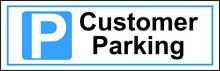 Customer Parking Sign Vector Notice