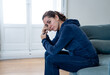 © SB Arts Media - Young sad woman suffering from depression feeling lonely and hopeless isolated at home